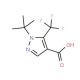 1-tert-butyl-5-(trifluoromethyl)-1H-pyrazole-4-carboxylic acid (CAS 142818-02-8) - chemical structure image
