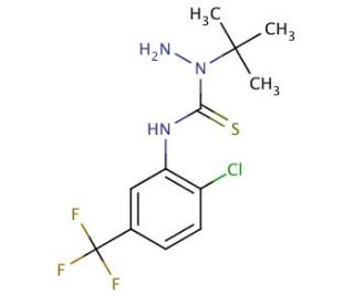 1-tert-butyl-N-[2-chloro-5-(trifluoromethyl)phenyl]hydrazinecarbothioamide - chemical structure image