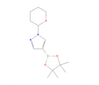 1-(Tetrahydro-2H-pyran-2-yl)-1H-pyrazole-4-boronic acid, pinacol ester (CAS 1003846-21-6) - chemical structure image