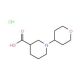 1-(Tetrahydro-2H-pyran-4-yl)piperidine-3-carboxylic acid hydrochloride - chemical structure image