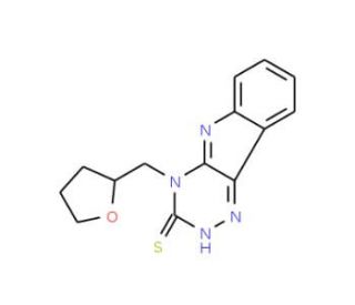 1-(Tetrahydro-furan-2-ylmethyl)-1H-1,3,4,9-tetraaza-fluorene-2-thiol - chemical structure image