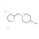1-(Tetrahydrofuran-2-ylmethyl)piperidin-4-amine dihydrochloride - chemical structure image