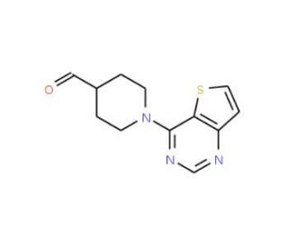 1-(Thieno[3,2-d]pyrimidin-4-yl)piperidine-4-carboxaldehyde (CAS 916766-91-1) - chemical structure image