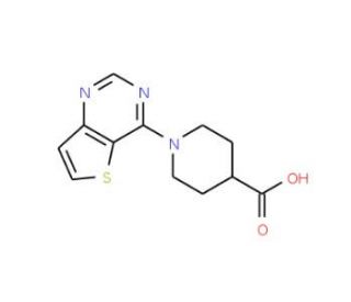 1-(Thieno[3,2-d]pyrimidin-4-yl)piperidine-4-carboxylic acid (CAS 910037-25-1) - chemical structure image