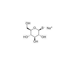 1-Thio-&beta;-D-glucose sodium salt (CAS 10593-29-0) - chemical structure image