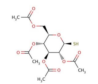 1-Thio-&beta;-D-glucose tetraacetate (CAS 19879-84-6) - chemical structure image