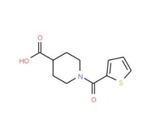 1-(Thiophene-2-carbonyl)-piperidine-4-carboxylic acid (CAS 147636-34-8) - chemical structure image