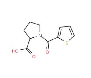 1-(Thiophene-2-carbonyl)-pyrrolidine-2-carboxylic acid (CAS 117918-58-8) - chemical structure image