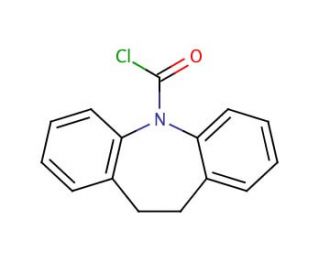 10,11-Dihydro-dibenz[b,f]azepine-5-carbonyl chloride (CAS 33948-19-5) - chemical structure image