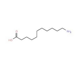 11-Aminoundecanoic acid (CAS 2432-99-7) - chemical structure image