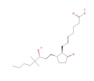 11-deoxy-16,16-dimethyl Prostaglandin E2 (CAS 53658-98-3) - chemical structure image