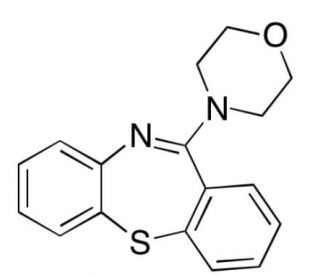 11-Morpholino-dibenzo[b,f][1,4]thiazepine (CAS 5747-46-6) - chemical structure image