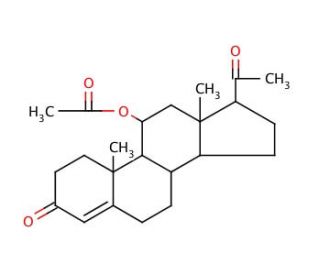 11&alpha;-Acetoxyprogesterone (CAS 2268-98-6) - chemical structure image