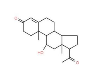 11&alpha;-Hydroxyprogesterone (CAS 80-75-1) - chemical structure image