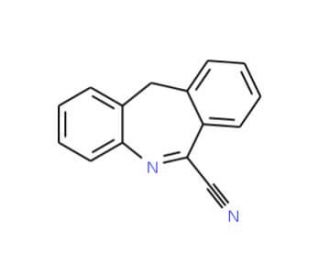 11H-Dibenzo[b,e]azepine-6-carbonitrile (CAS 80012-69-7) - chemical structure image