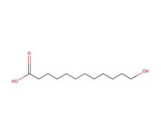 12-Hydroxydodecanoic acid (CAS 505-95-3) - chemical structure image