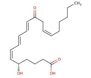 12-oxo Leukotriene B<sub>4</sub> in acetonitrile - chemical structure image