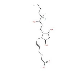 13,14-dihydro-16,16-difluoro Prostaglandin F<sub>2&alpha;</sub> (CAS 139023-31-7) - chemical structure image