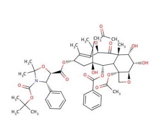 13-{[(3-t-Boc)-2,2-dimethyl-4S-phenyl-1,3-oxazolidin-5R-yl]formyl}-6&alpha;,7&beta;-dihydroxyBaccatin III - chemical structure image