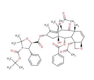 13-{[(3-t-Boc)-2,2-dimethyl-4S-phenyl-1,3-oxazolidin-5R-yl]formyl} &Delta;6,7-Baccatin III - chemical structure image