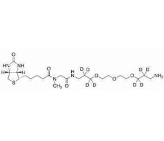 13-Amino-4,7,10-trioxatridecanyl-2,2&prime;,3,3&prime;,11,11&prime;,12,12&prime;-d8)-N-methyl-N-biotinylglycinamide - chemical structure image