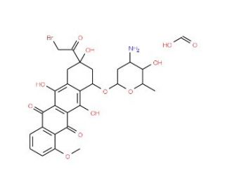14-Bromo Daunorubicin Formate Salt - chemical structure image