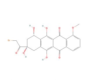 14-Bromodaunomycinone (CAS 29742-69-6) - chemical structure image