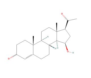 15&beta;-Hydroxy Progesterone (CAS 600-72-6) - chemical structure image