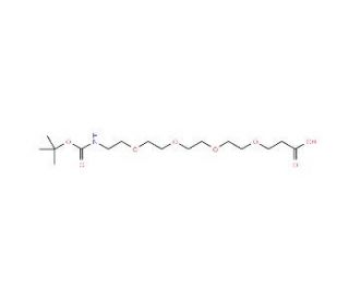 15-(Boc-amino)-4,7,10,13-tetraoxapentadecanoic acid (CAS 756525-91-4) - chemical structure image