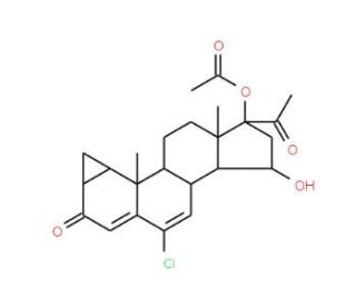 15&beta;-Hydroxy Cyproterone Acetate (CAS 65423-26-9) - chemical structure image