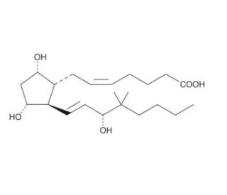 16,16-dimethyl Prostaglandin F2&alpha; (CAS 39746-23-1) - chemical structure image