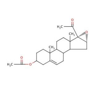 16&alpha;,17&alpha;-Epoxypregnenolone acetate (CAS 34209-81-9) - chemical structure image