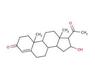 16&alpha;-Hydroxy Progesterone - chemical structure image