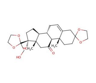 17,21-Dihydroxy-pregn-4-ene-3,11,20-trione 3,20-Diethylene Ketal - chemical structure image