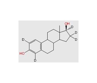 17&beta;-Estradiol-2,4,16,16,17-d5 (CAS 221093-45-4) - chemical structure image