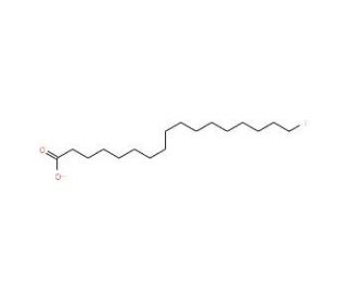 17-Iodoheptadecanoic acid (CAS 60451-92-5) - chemical structure image