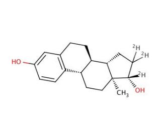 17&alpha;-Estradiol-16,16,17-d3 (CAS 79037-37-9) - chemical structure image