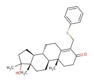 17&alpha;-Methyl-4-[(phenylthio)methyl]testosterone - chemical structure image
