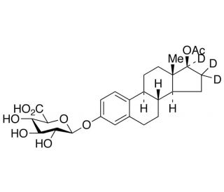 17&beta;-Estradiol-d3 17-Acetate 3-&beta;-D-Glucuronide - chemical structure image