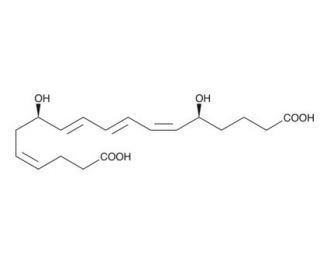 18-carboxy dinor Leukotriene B4 (CAS 102674-12-4) - chemical structure image