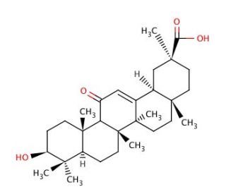 18&alpha;-Glycyrrhetinic acid (CAS 1449-05-4) - chemical structure image
