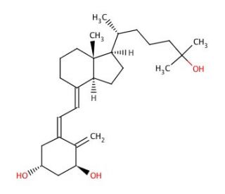 1&alpha;,25-Dihydroxyvitamin D3 (CAS 32222-06-3) - chemical structure image