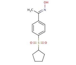 (1E)-1-[4-(cyclopentylsulfonyl)phenyl]ethanone oxime - chemical structure image
