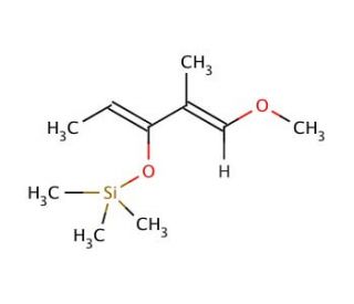 (1E,3Z)-1-Methoxy-2-methyl-3-(trimethylsilyloxy)-1,3-pentadiene (CAS 72486-93-2) - chemical structure image