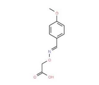 ({[(1E)-(4-methoxyphenyl)methylene]amino}oxy)acetic acid - chemical structure image