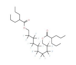 1H,1H,10H,10H-Perfluorodecan-1,10-diyl bis (2-propylpentanoate) (CAS 544446-07-3) - chemical structure image