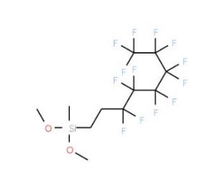1H,1H,2H,2H-Perfluorooctylmethyldimethoxysilane (CAS 85857-17-6) - chemical structure image