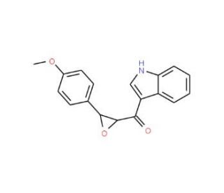 1H-indol-3-yl[3-(4-methoxyphenyl)oxiran-2-yl]methanone (CAS 15849-58-8) - chemical structure image