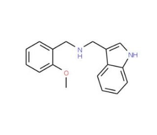 (1H-Indol-3-ylmethyl)-(2-methoxy-benzyl)-amine (CAS 625409-25-8) - chemical structure image