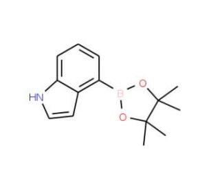 1H-Indole-4-boronic acid, pinacol ester (CAS 388116-27-6) - chemical structure image